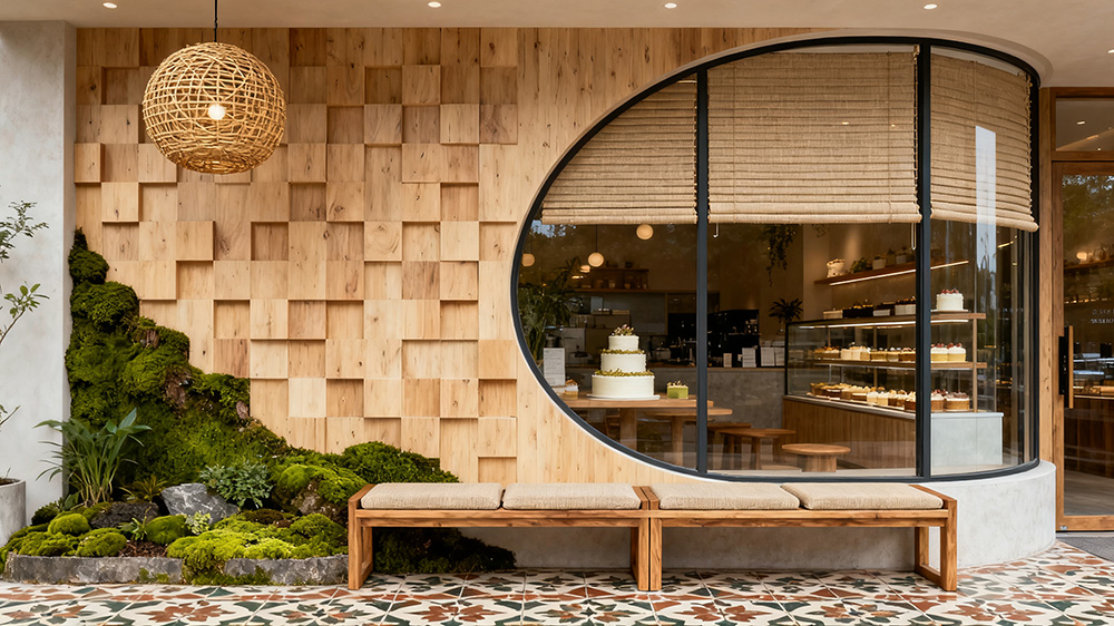 第1張蛋糕店門頭裝修設(shè)計效果圖