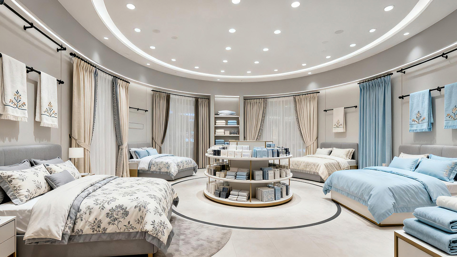 圓形家紡店裝修效果圖